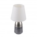 Globo 24135W Tischleuchte Eugen 1x40W | E14 - weiß, grau