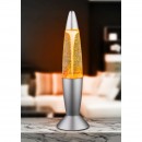 Globo 28019 LED Tischleuchte Lava Magma 6x0,06W - silbergrau, Farbwechsler, rotierende Teile