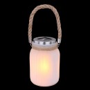 Globo 33109 LED Außen Solarleuchte Solar 30x0,15W | 2700K | IP44 - Nachahmung Flamme, Edelstahl