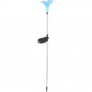 Globo 33942 LED Solar-Außenleuchte Solar 1x0,05W | IP44 - Blume, Erdspieß, Farbwechsler, Edelstahl, schwarz, transparent