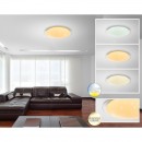 Globo 41315-24 LED Deckenleuchte Sajama 1x24W | 1600L | 3000-4500-6000K - Glitzereffekt, weiß