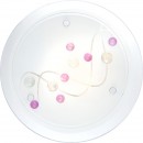 Globo 48 070 Deckenleuchte Ballerina 1x60W | E27 - weiß, chrom, satiniertes Glas, mehrfarbig