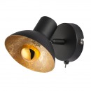Globo 54001-1 LED Wandleuchte Lotte 1x4W | 136L | E14 LED | 2700K - schwarz, gold