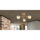 Globo 54346-3 Deckenleuchte Lara 3x4W | E14 LED | 320L | 3000K - inklusive Leuchtmitteln, golden, amber