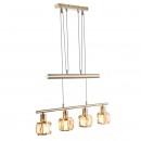 Globo 54358-4Z Pendelleuchte 4x40W | E14 - höhenverstellbar, golden, amber
