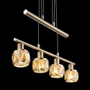 Globo 54358-4Z Pendelleuchte 4x40W | E14 - höhenverstellbar, golden, amber