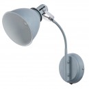Globo 54646-1W Wandleuchte Jonas 1x40W | E14 - flexibler Arm, grau