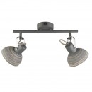 Globo 54658-2 Wand- und Spotleuchte Daisy 2x40W | E14 - Schalter auf dem Körper, einstellbar grau