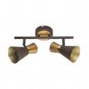 Globo 54808-2 Wand- oder Deckenleuchte Aeron 1x25W | E14 - Rost, gold