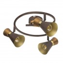 Globo 54808-3 Deckenleuchte Aeron 3x25W | E14 - Rost, gold
