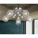 Globo 56689-5 Pendelleuchte Kordula 1x40W | E14 - chrom, Kristall, transparent