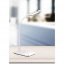 Globo 58298 LED Tischleuchte Hekla 1x5W| 250LM | 3000-6000K - Wireless-Ladegerät, USB-Ladekabel, weiß