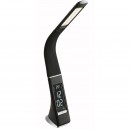 Globo 58334 LED Tischleuchte Sophie 1x6W | 300L | 3000K-4500K-5800K - Touchdimmer, Uhrzeit, Wecker, Kalender, Thermometer, schwarz