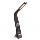 Globo 58336 LED Tischleuchte Sophie 1x6W | 300L | 3000K-4500K-5800K - Touchdimmer, Uhrzeit, Wecker, Kalender, Thermometer, braun