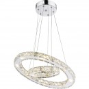 Globo 67037-24AA LED Hängeleuchte Deckenleuchte Marilyn I 1x24W | 1570lm | 4000K - chrom, Kristall