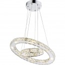 Globo 67037-24AA LED Hängeleuchte Deckenleuchte Marilyn I 1x24W | 1570lm | 4000K - chrom, Kristall