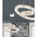 Globo 67037-24AA LED Hängeleuchte Deckenleuchte Marilyn I 1x24W | 1570lm | 4000K - chrom, Kristall