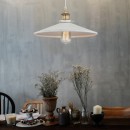 Globo 15061 Pendelleuchte Knud 1x60W | E27 | 390lm | 2700K - weiß, gold