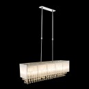 Globo 15094H2 Pendelleuchte Sierra 8x3W | G9 LED | 906lm | 3000K - höhenverstellbar, chrom, silber, Kristall