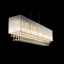 Globo 15094H2 Pendelleuchte Sierra 8x3W | G9 LED | 906lm | 3000K - höhenverstellbar, chrom, silber, Kristall