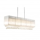 Globo 15094H2 Pendelleuchte Sierra 8x3W | G9 LED | 906lm | 3000K - höhenverstellbar, chrom, silber, Kristall