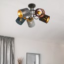 Globo 15266-5D Deckenleuchte Ticon 5x25W | E14 - schwarz, mehrfarbig