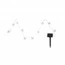Globo 33703-10 LED dekorative Lichterkette Solar 10x0,06W | IP44 | RGB - Farbwechsler, Solarpanel, Schmetterling, schwarz