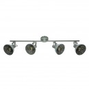 Globo 54653-4 Spotleuchte Deckenleuchte Fabian 4x25W | E14 - einstellbar, grau