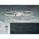 Globo 67823-40D LED Deckenleuchte Wave 1x8W | 670lm | 4000K - chrom, Kristall, transparent