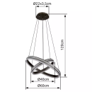 Globo 67314-60H LED Pendelleuchte GROUNI | 60W integrierte LED-Quelle | 3387lm | 2700-6000K