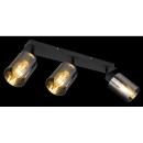 Globo 15465-3 Deckenleuchte Hadera 3x15W | E27 - schwarz, rauch