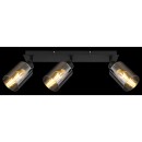Globo 15465-3 Deckenleuchte Hadera 3x15W | E27 - schwarz, rauch