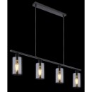 Globo 15465-4H Deckenleuchte Hadera 4x60W | E27 - schwarz, rauch