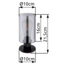 Globo 15465T Tischleuchte Hadera 1x60W | E27 - schwarz