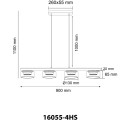 Globo HIGGINS 16055-4HS LED Pendelleuchte GX53 | 270lm | 1800K