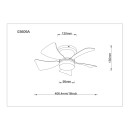 Globo HINES 03609A LED Ventilator mit Licht | 10W LED | 750lm