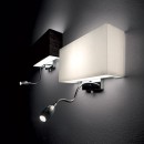 Ideal Lux Wandleuchte Hotel AP2 Cromo E27 1x60W/1x1W LED - chrom