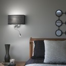 Ideal Lux 035956 LED Wandleuchte mit Richtungsleuchte 1x60W Nero Hotel | E27 - schwarz