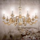 Ideal Lux 075341 Pendelleuchte 8x40W Giglio Oro | E14