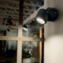 Ideal Lux 129464 Außenwandleuchte Xennon 1x28W| GU10 | IP44 - schwarz