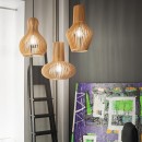 Ideal Lux 159850 Pendelleuchte Citrus 1x60W | E27 - Holz