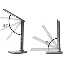 Immax 08965L LED Tischleuchte Kingfisher 36x85w | 400lm | 2700-5500k - dimmbar, Temperaturbeleuchtung, einstellbare Arm, Uhr, Thermometer, Wecker, schwarz