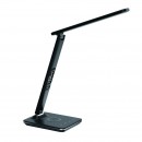 Immax 08965L LED Tischleuchte Kingfisher 36x85w | 400lm | 2700-5500k - dimmbar, Temperaturbeleuchtung, einstellbare Arm, Uhr, Thermometer, Wecker, schwarz