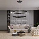 Immax 07158-B80-60 LED Hängeleuchte Neo Fino 1x93W | 6975lm | 2700-6500K - dimmbar, Fernbedienung, intelligent, schwarz