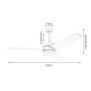 Immax NEO LITE 07285L LED Ventilator mit Licht VARIABLE integrierte LED-Quelle