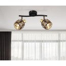 Globo 54357-2B Deckenleuchte Indiana 2x40W | E14 - schwarz, gold