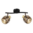 Globo 54357-2B Deckenleuchte Indiana 2x40W | E14 - schwarz, gold