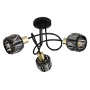 Globo 54357-3B Deckenleuchte Idniana 3x40W | E14 - schwarz, gold