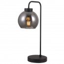 Italux TB-28028-1 Tischlampe Poggi 1x40W | E27 - matt schwarz, rauch