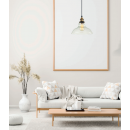 Italux MDM- 2381/1 GD + AMB Pendelleuchte Hubert 1x40W | E27 - schwarz, gold, Braunglas